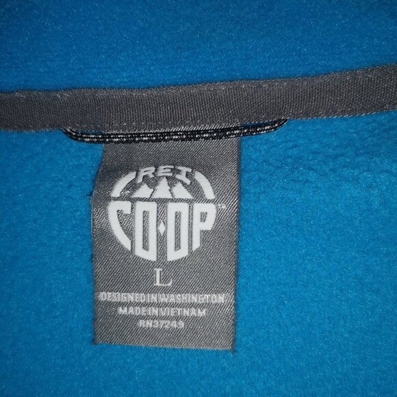 REI CO-OP Ladies Royal Blue 1/4 Zip Fleece Pullover - Picture 3 of 9